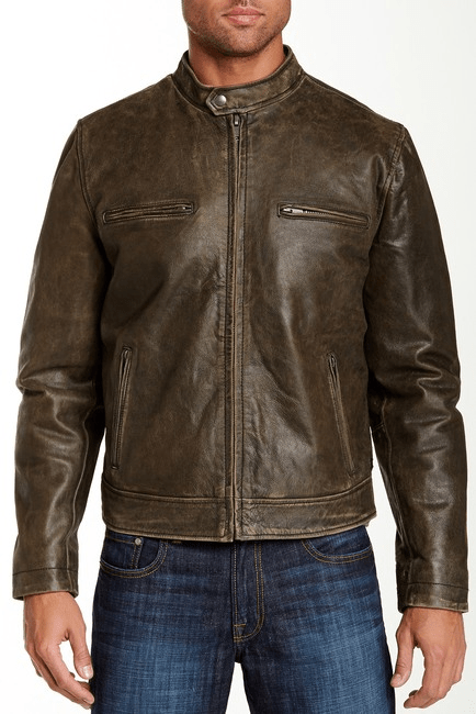 Mens Bonneville Brown Leather Jacket - A2 Jackets