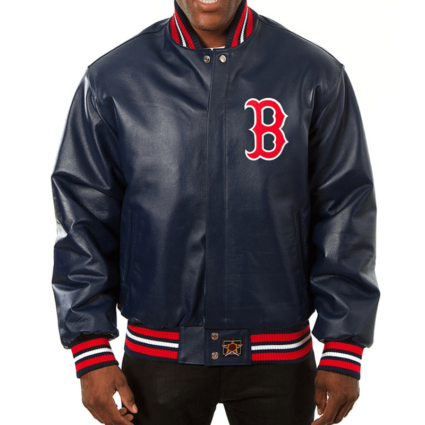 Mens Boston Red Sox Leather Jacket