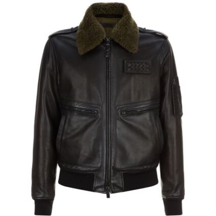 Bottega Veneta Aviator Leather Jacket