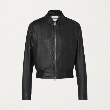 Mens Bottega Veneta Black Leather Jacket