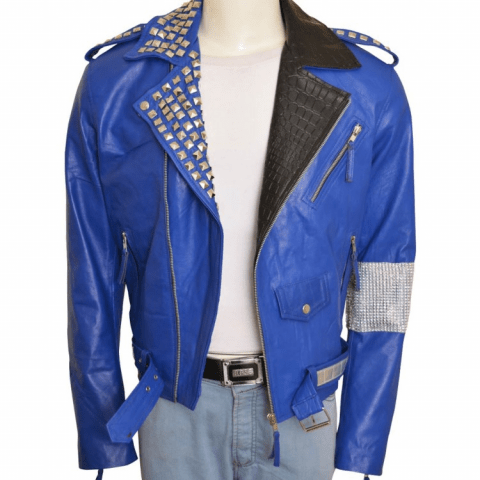 WWE Brian Kendrick Blue Leather Jacket