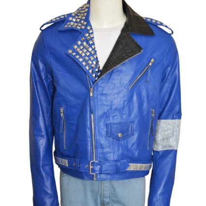 Brian David Kendrick Blue Leather Jacket