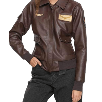 Captain Marvel Brie Larson Pilot Leather Jacket