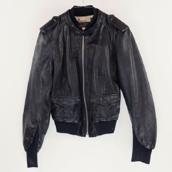 Mens Brogden Bomber Black Leather Jacket - A2 Jackets