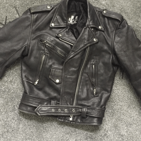 Mens Unik Broken In Punk Leather Jacket