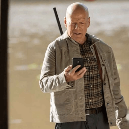 Mens Jack Harris Out Of Death 2021 Bruce Willis Grey Jacket