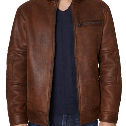 Buffalo David Bitton Shearling Leather Jacket