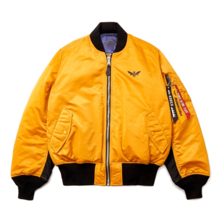 Alpha Industries X Hasbro Bumblebee Yellow Leather Jacket