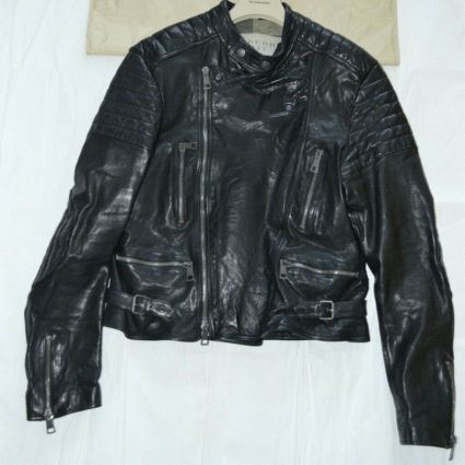 Burberry Brit Quilted Biker Leather Jacket