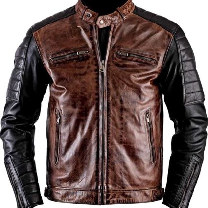 Cafe Racer Antique Brando Vintage Motorcycle Jacket