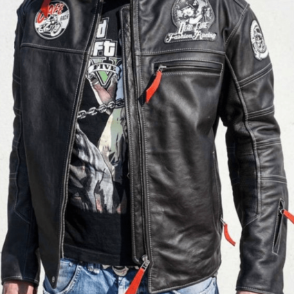Cafe Racer Style Back Leather Jacket