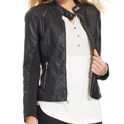 Womens Fashion Calvin Klein Leather Jacket