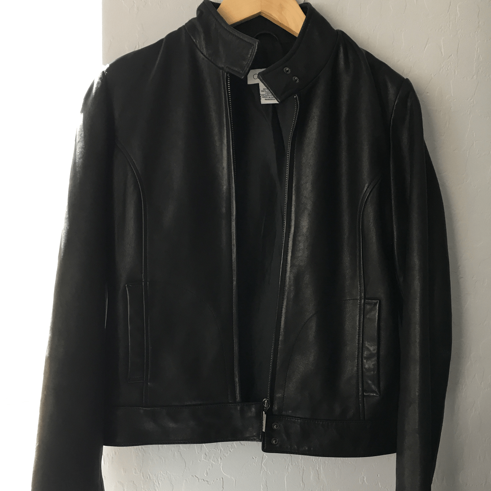Mens Calvin Klein Black Leather Jacket - A2 Jackets