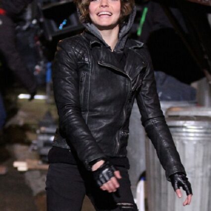 Camren Bicondova Gotham Black Leather Jacket