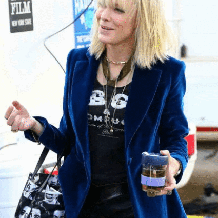 Womens Lou Ocean's 8 Cate Blanchett Velvet Blazer