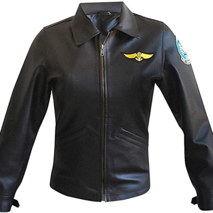 Kelly Mcgillis Top Pilot Charlie Leather Jacket