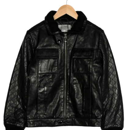 Boys' Black Christian Dior Leather Jacket