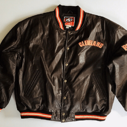 Vintage Cleveland Carl Banks Leather Jacket