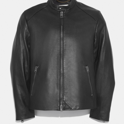 Mens Coach Black Racer Leather Jacket