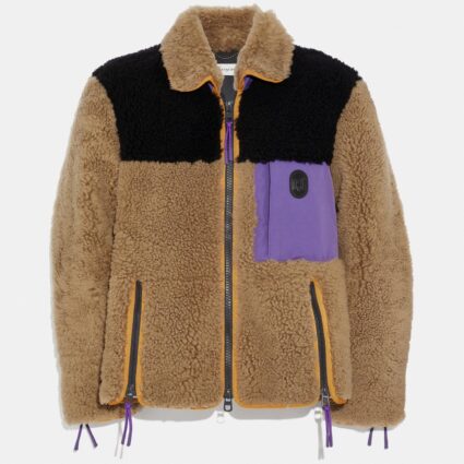 Coach Colorblock Shearling fur Jacket