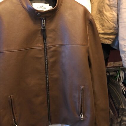 Mens Coach Brown Leather Jacket