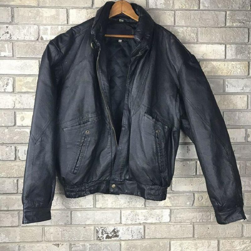 Mens Fashion Vintage Context Motorcycle Leather Jacket - A2 Jackets