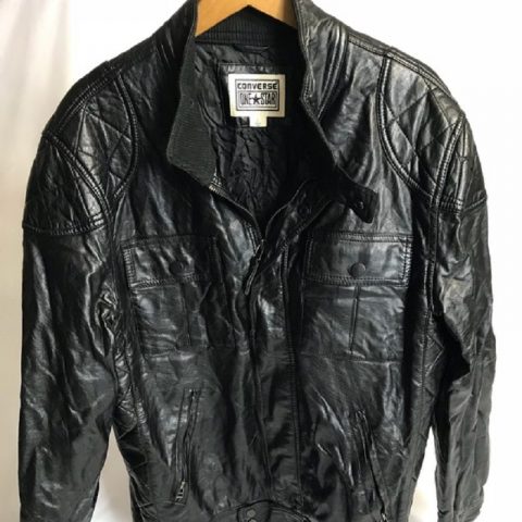 Mens Fashion Converse Leather Jacket