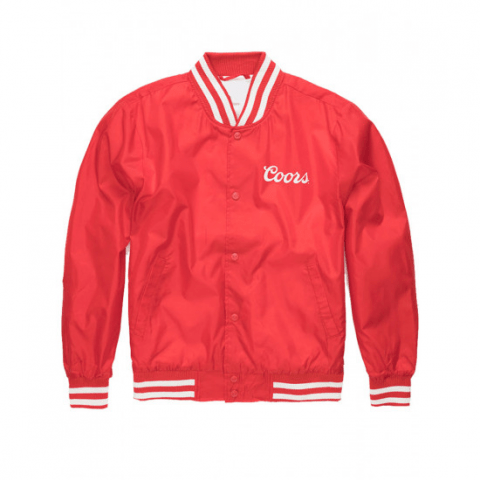 Coors Bomber Varsity Red Satin Jacket