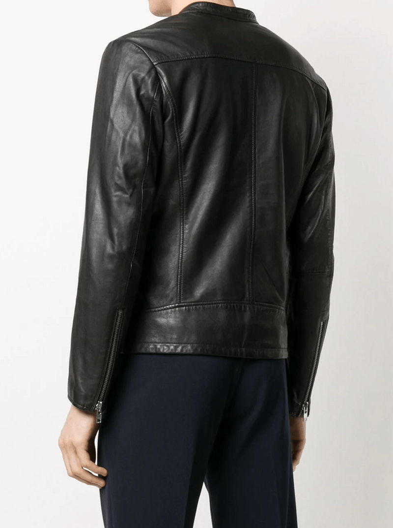 Mens Cracked Effect Leather Jacket - A2 Jackets
