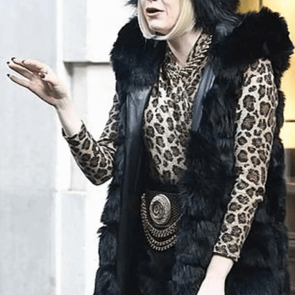 Cruella De Vil Cruella 2021 Emma Stone Black Fur Coat