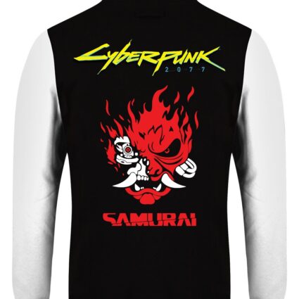 Cyberpunk 2077 Samurai Black Varsity Jacket