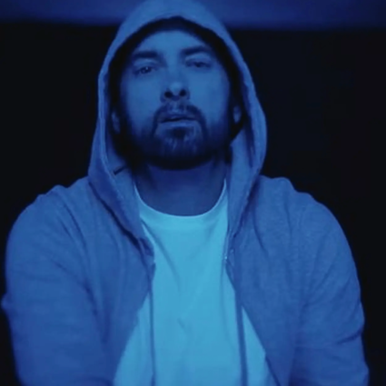 Mens Eminem-Darkness American Rapper Grey Eminem Cotton Jacket