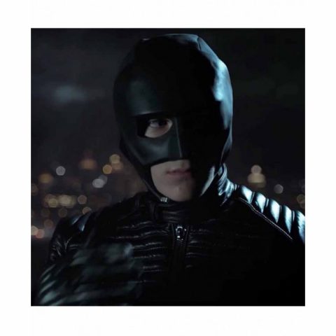 David Mazouz Gotham Season 5 Batman Black Leather Jacket