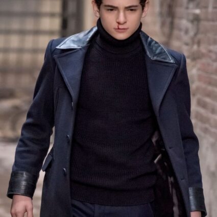 David Mazouz Gotham Series Leather Coat