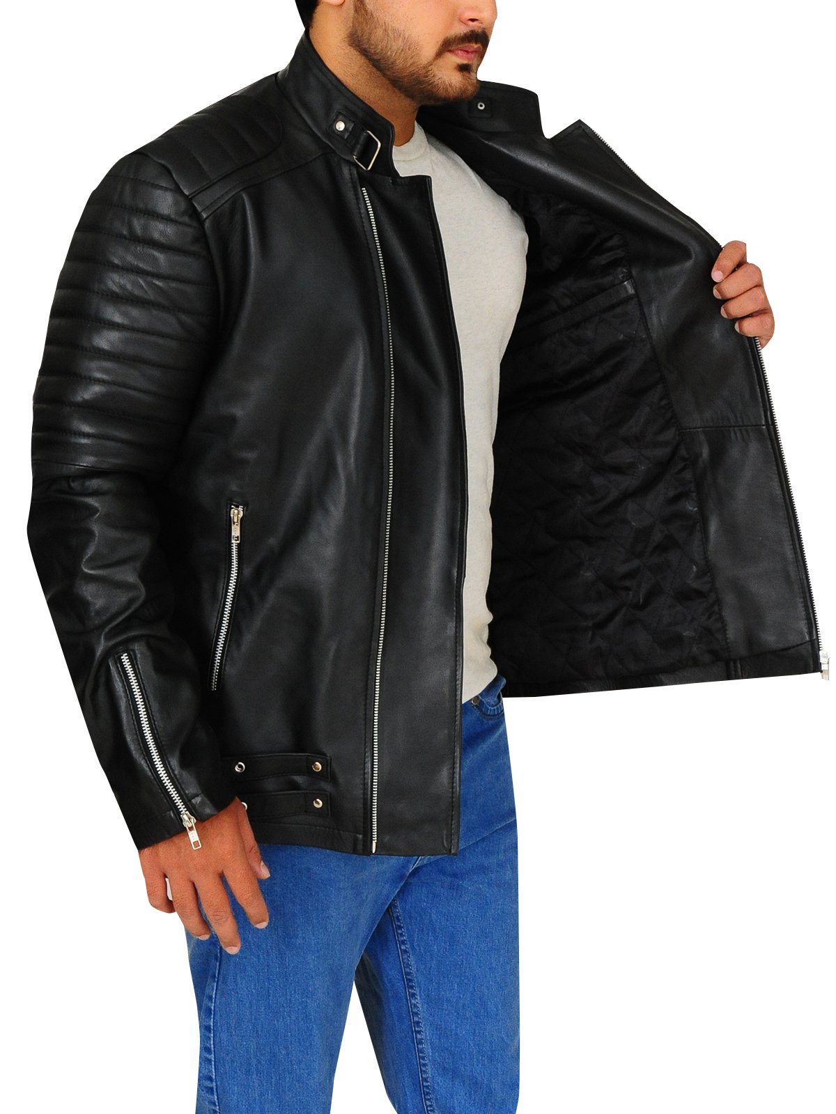 Deadpool Ajax Ed Skrein Black Leather Jacket - A2 Jackets