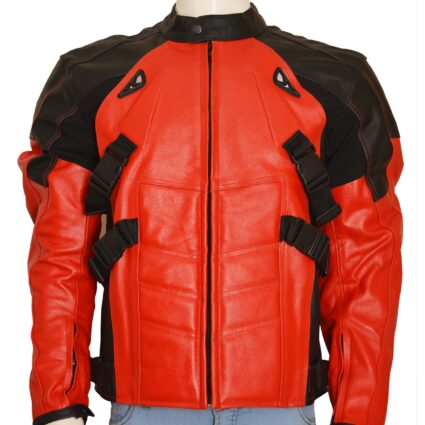 Deadpool Red And Black Motorcycle Jacket