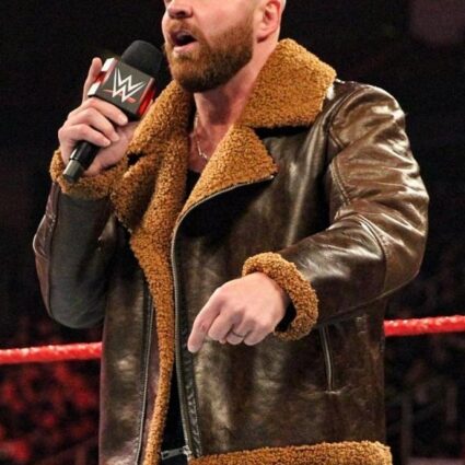 Dean Ambrose Brown B3 Bomber Leather Jacket
