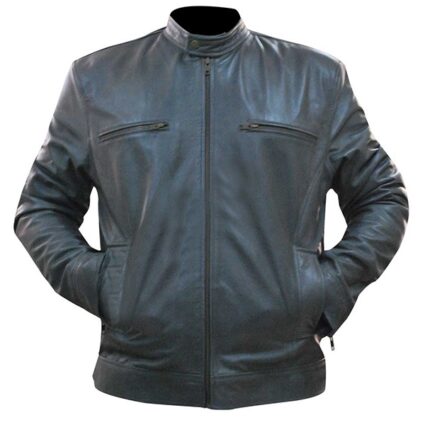 Jonathan David Good Grey Leather Jacket