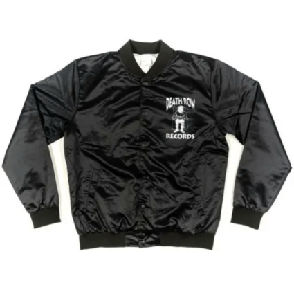 Mens Death Row Records Black Satin Jacket