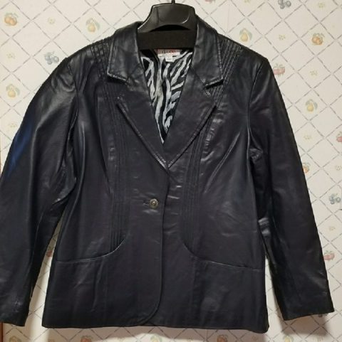 Womens Fashion Denim & Co Leather Jacket