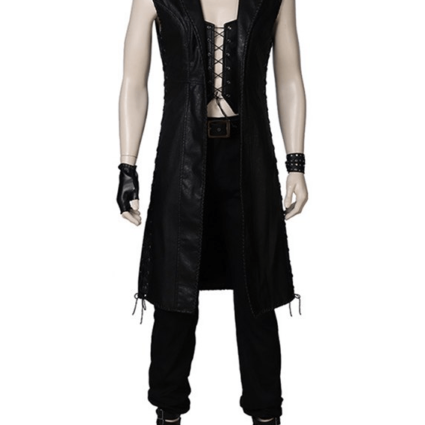 Devil May Cry 5 V Black Leather Coat