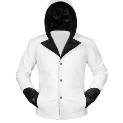 Mens Devil May Cry White Leather Jacket