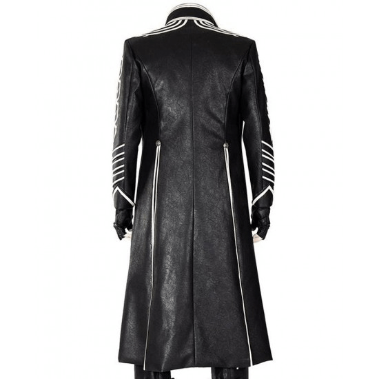 Devil May Cry 5 Vergil Black Leather Coat - A2 Jackets