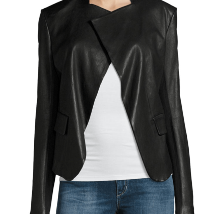 Juliana Harkavy Drape Leather Arrow Dinah Drake Jacket