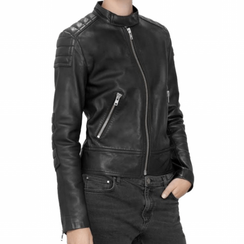 Doctor Who Clara Oswald Black Leather Jacket