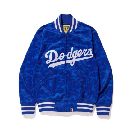 Dodgers BAPE X Mitchell Ness Mlb Blue Varsity Jacket