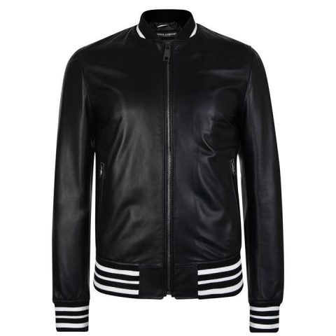Dolce And Gabbana Leather Bomber Jacket