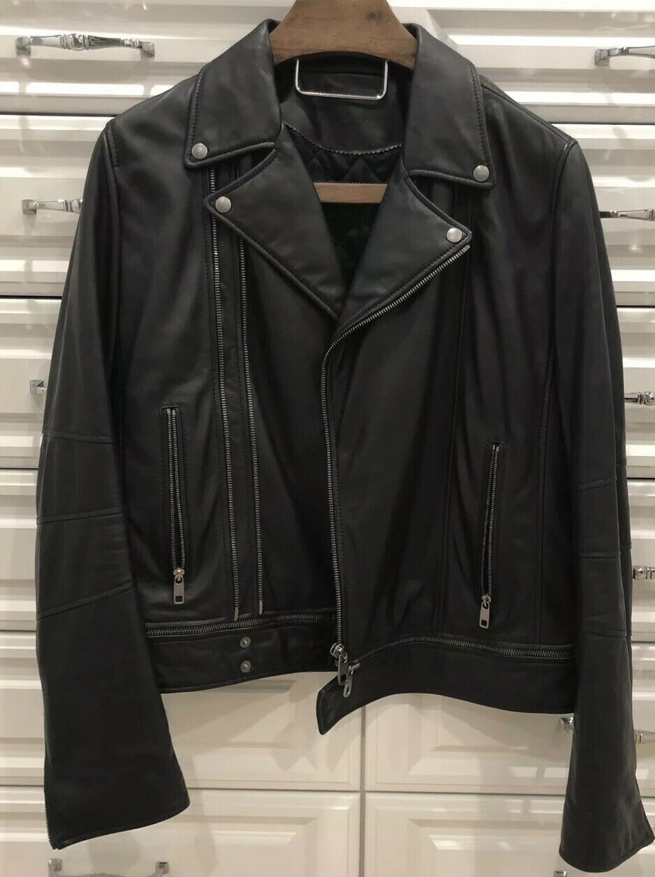 Dolce Gabbana Mens Black Leather Jacket - A2 Jackets