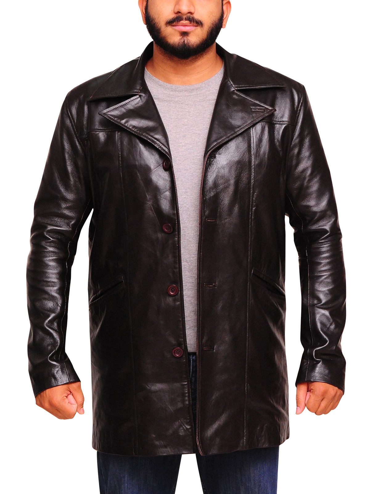 Dominic West The Wire Series Leather Coat - A2 Jackets