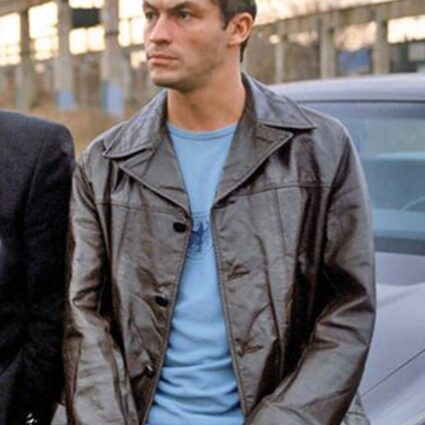 Dominic West The Wire Series Leather Coat